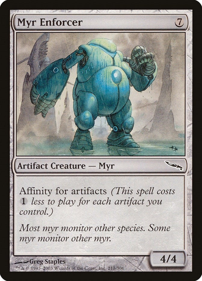 Image for Myr Enforcer (211) [Mirrodin] - Magic: The Gathering