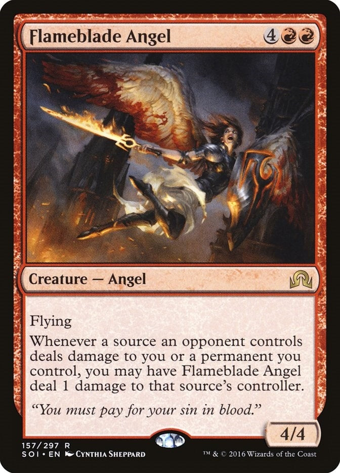 Image for Flameblade Angel (157) [Shadows over Innistrad] - Magic: The Gathering