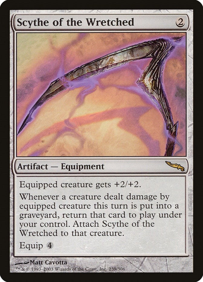Image for Scythe of the Wretched (239) [Mirrodin] - Magic: The Gathering
