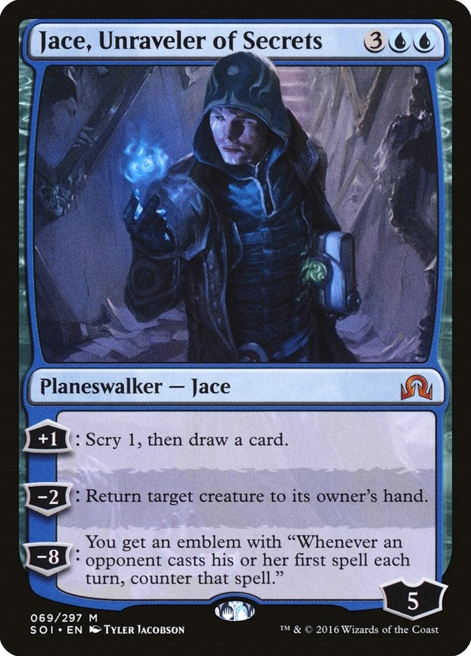 Image for Jace, Unraveler of Secrets (69) [Shadows over Innistrad] - Magic: The Gathering