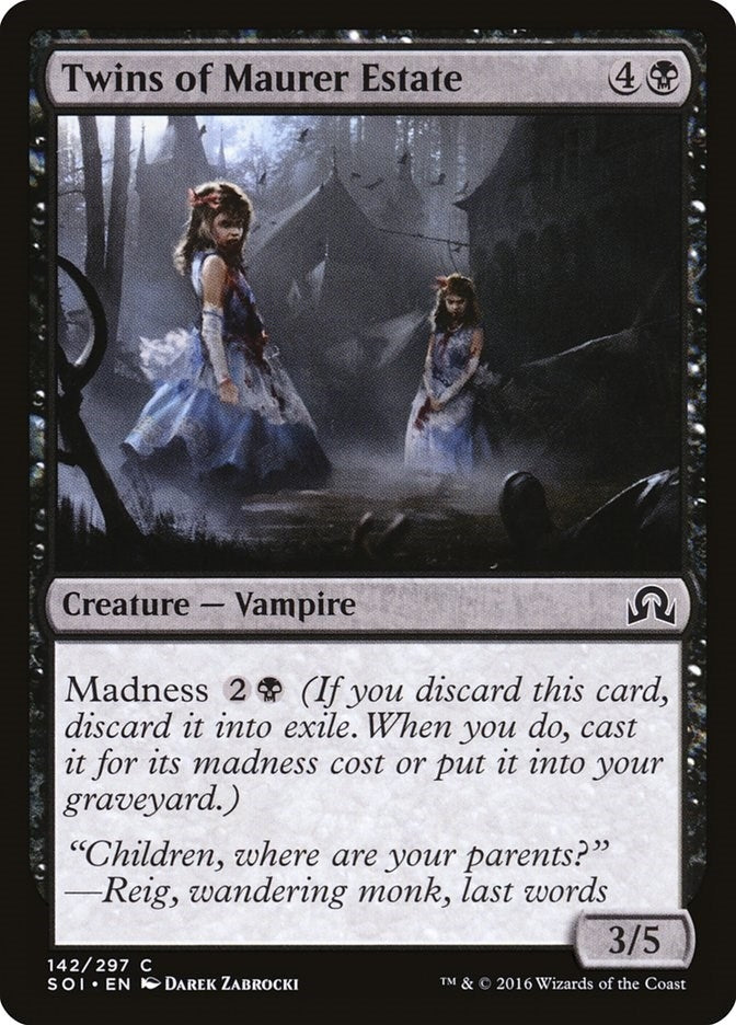 Image for Twins of Maurer Estate (142) [Shadows over Innistrad] - Magic: The Gathering