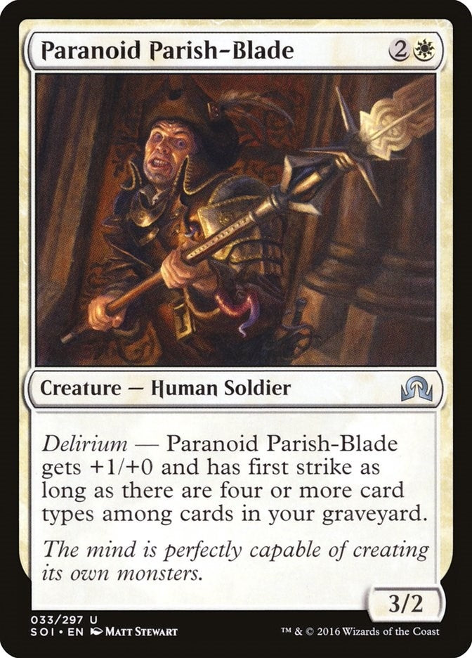 Image for Paranoid Parish-Blade (33) [Shadows over Innistrad] - Magic: The Gathering