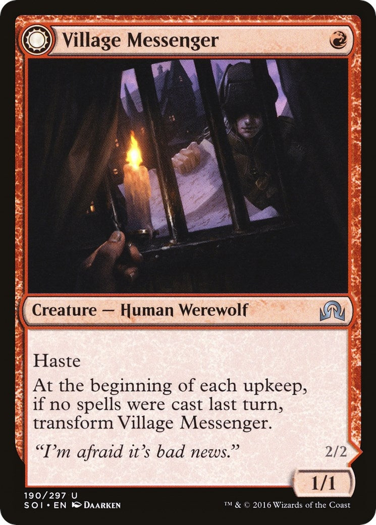 Image for Village Messenger (190) [Shadows over Innistrad] - Magic: The Gathering