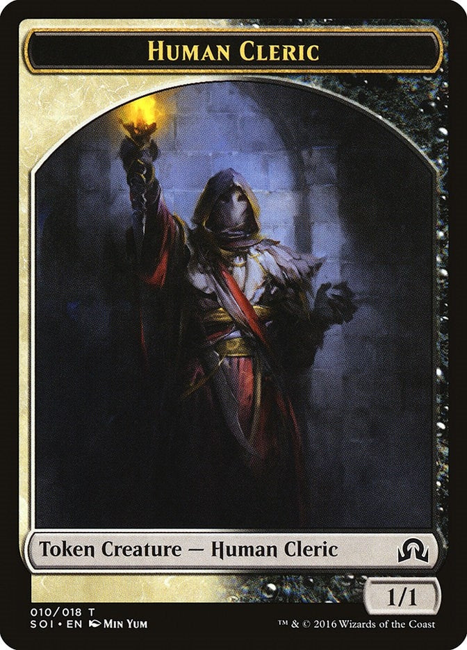 Image for Human Cleric Token (10) [Shadows over Innistrad] - Magic: The Gathering