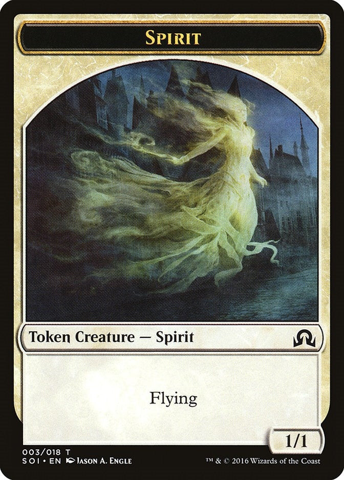 Image for Spirit Token (3) [Shadows over Innistrad] - Magic: The Gathering