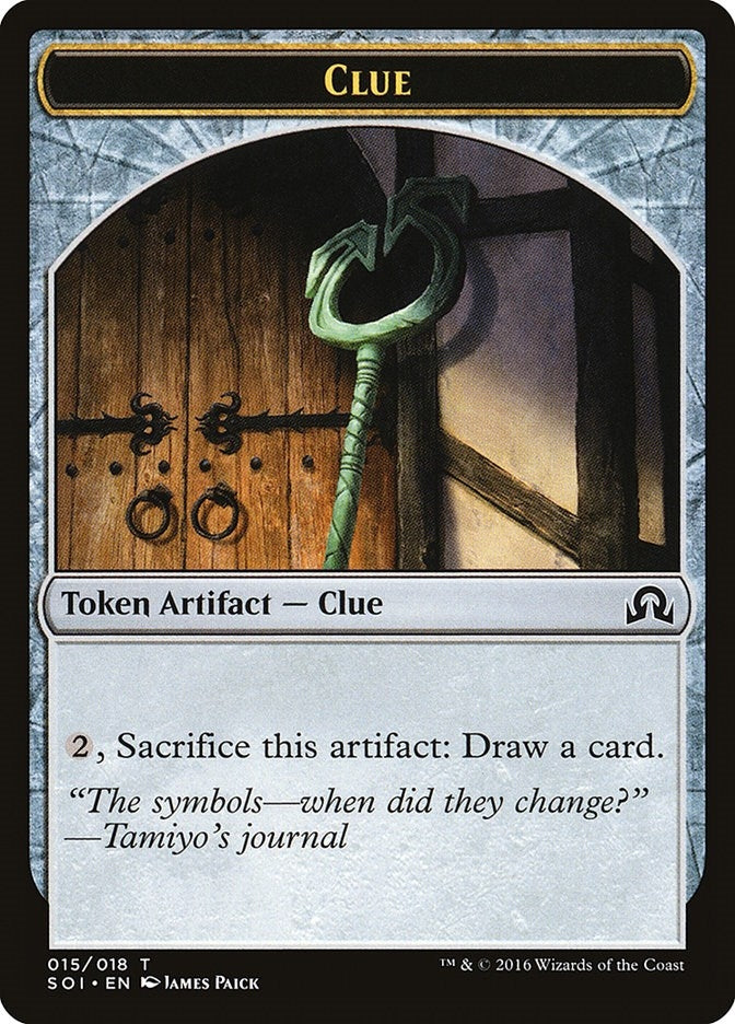 Image for Clue Token (015) (15) [Shadows over Innistrad] - Magic: The Gathering