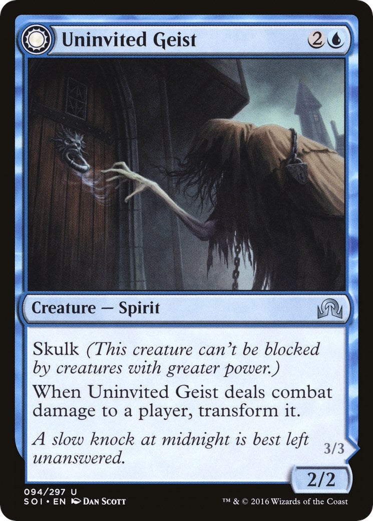 Image for Uninvited Geist (94) [Shadows over Innistrad] - Magic: The Gathering