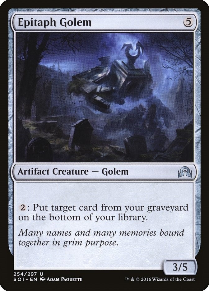 Image for Epitaph Golem (254) [Shadows over Innistrad] - Magic: The Gathering