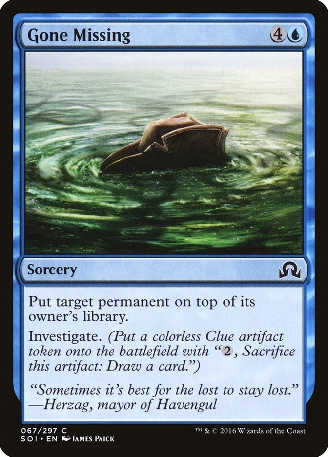 Image for Gone Missing (67) [Shadows over Innistrad] - Magic: The Gathering