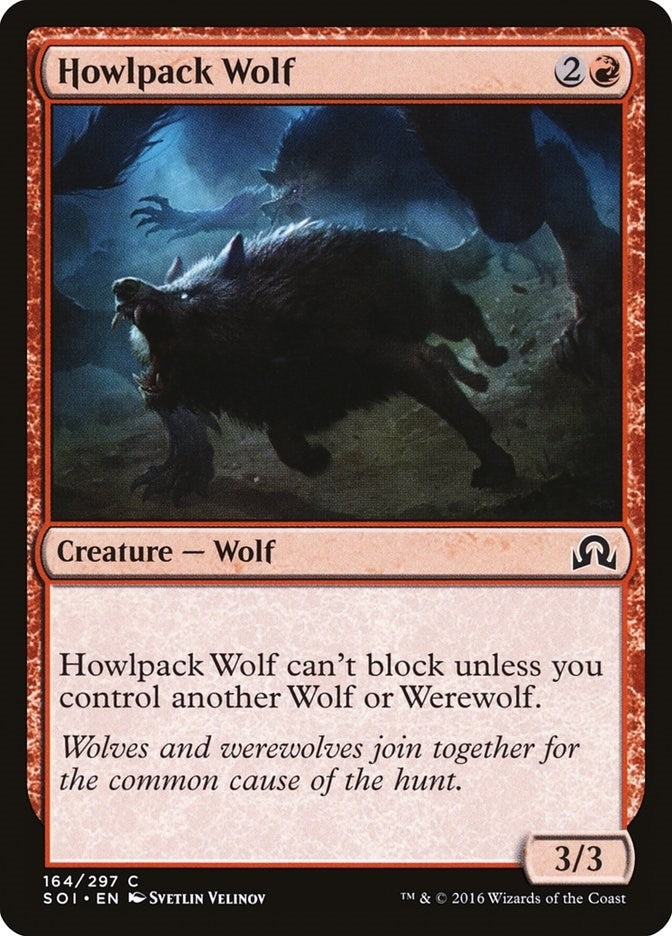 Image for Howlpack Wolf (164) [Shadows over Innistrad] - Magic: The Gathering