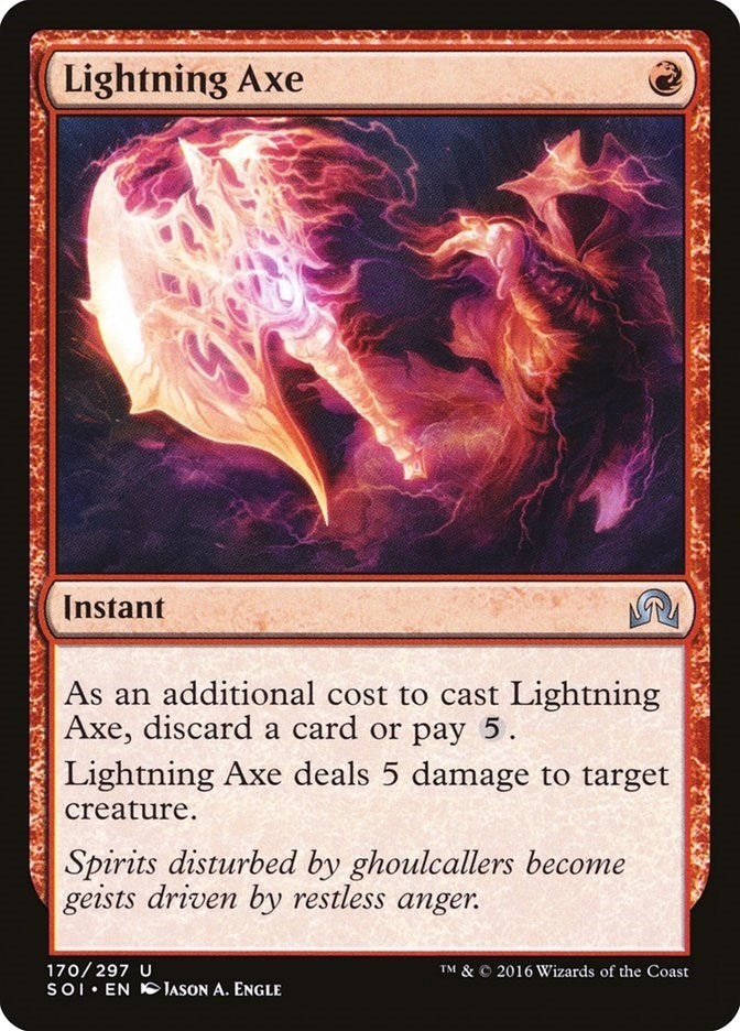 Image for Lightning Axe (170) [Shadows over Innistrad] - Magic: The Gathering