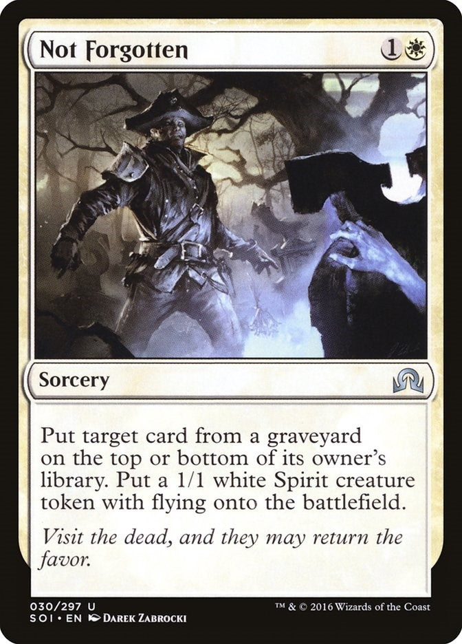 Image for Not Forgotten (30) [Shadows over Innistrad] - Magic: The Gathering