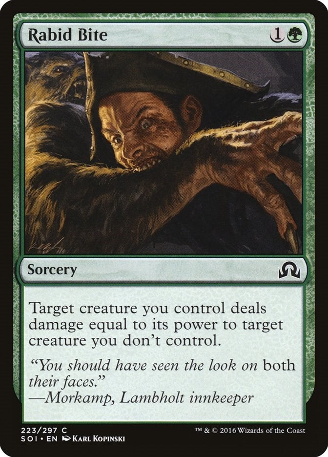 Image for Rabid Bite (223) [Shadows over Innistrad] - Magic: The Gathering