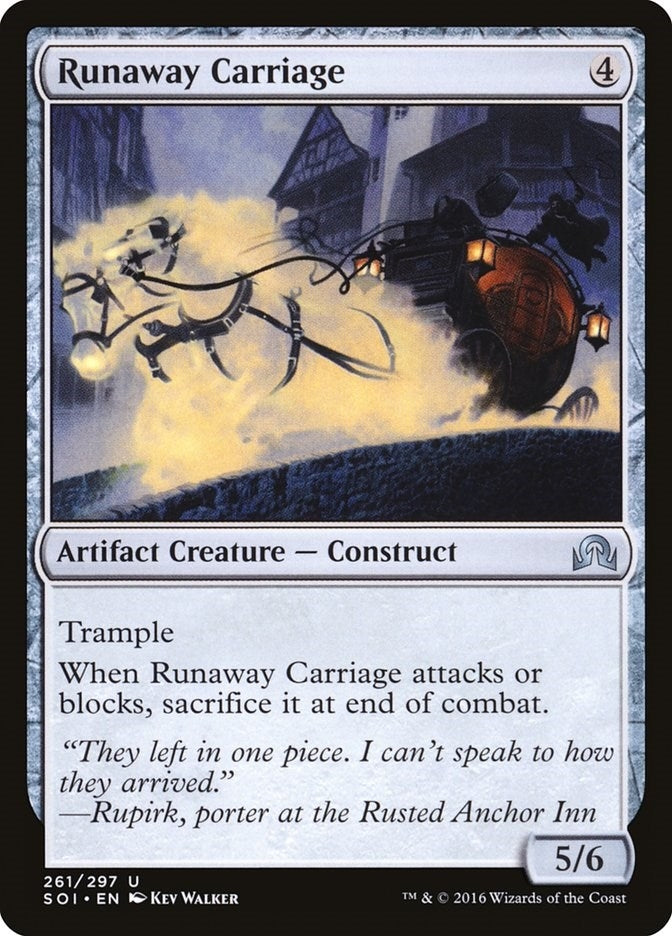 Image for Runaway Carriage (261) [Shadows over Innistrad] - Magic: The Gathering