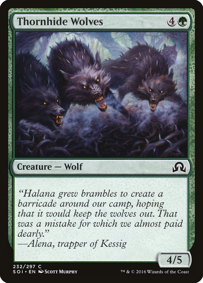 Image for Thornhide Wolves (232) [Shadows over Innistrad] - Magic: The Gathering