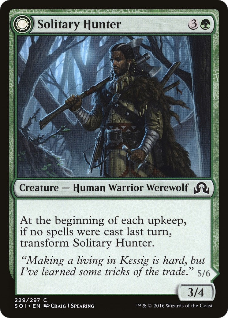 Image for Solitary Hunter (229) [Shadows over Innistrad] - Magic: The Gathering