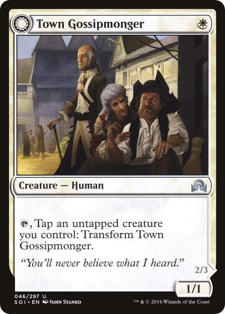 Image for Town Gossipmonger (46) [Shadows over Innistrad] - Magic: The Gathering