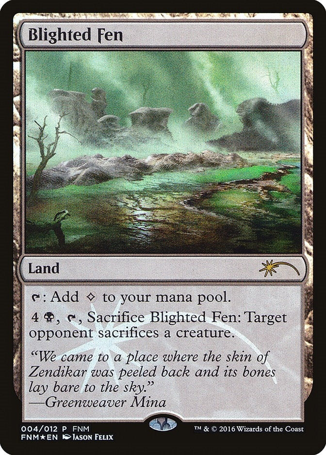 Image for Blighted Fen (4) [FNM Promos] - Magic: The Gathering