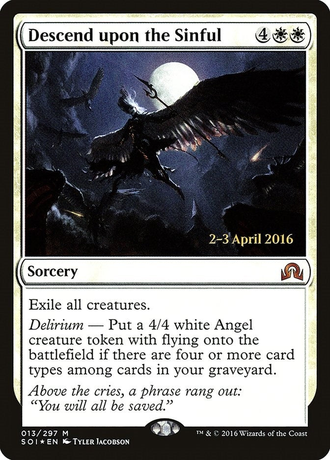 Image for Descend upon the Sinful (13) [Prerelease Cards] - Magic: The Gathering