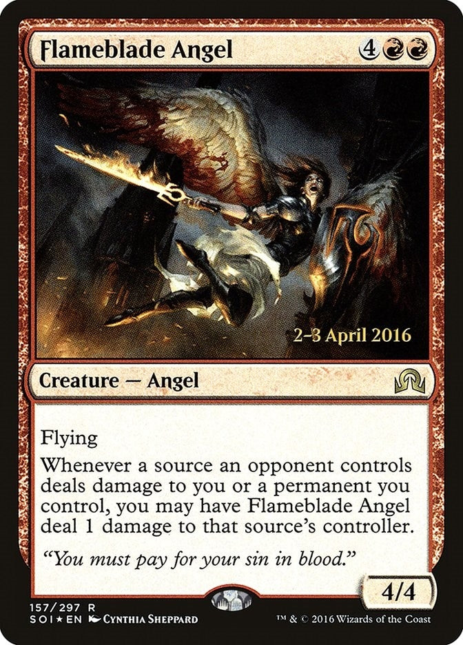 Image for Flameblade Angel (157) [Prerelease Cards] - Magic: The Gathering