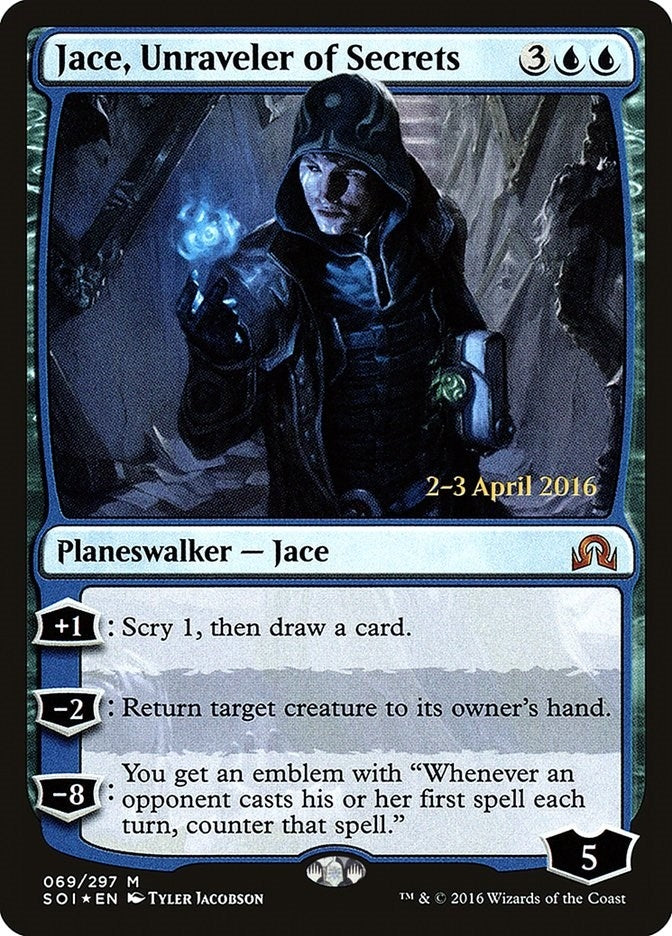 Image for Jace, Unraveler of Secrets (69) [Prerelease Cards] - Magic: The Gathering