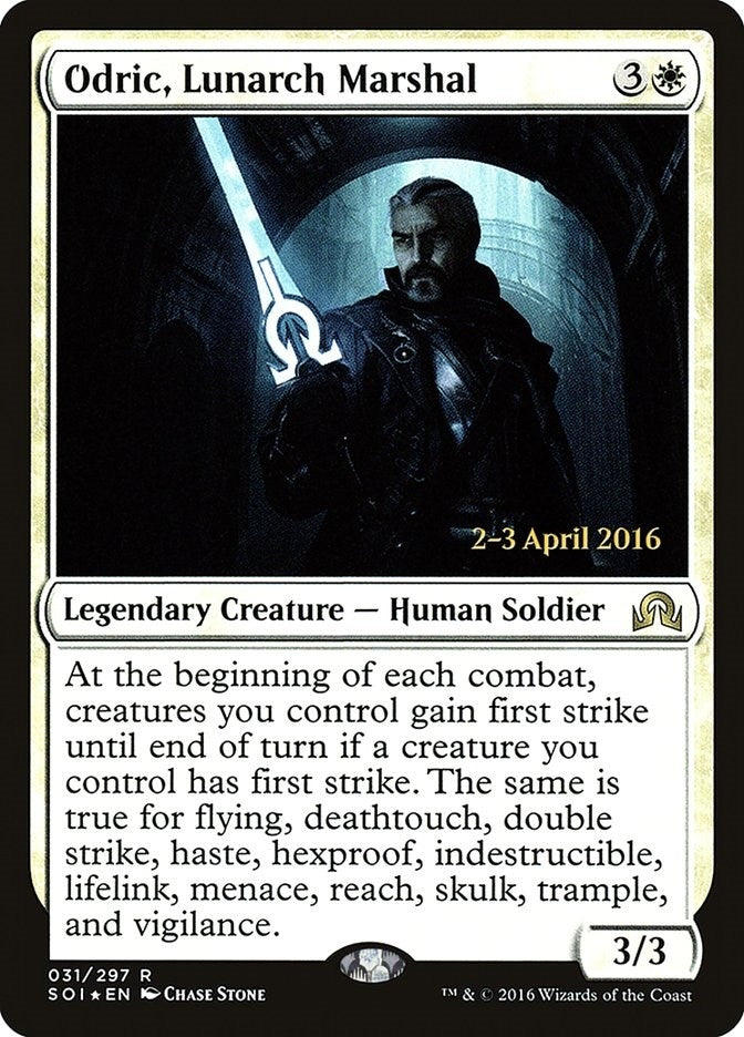 Image for Odric, Lunarch Marshal (31) [Prerelease Cards] - Magic: The Gathering