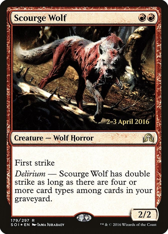 Image for Scourge Wolf (179) [Prerelease Cards] - Magic: The Gathering