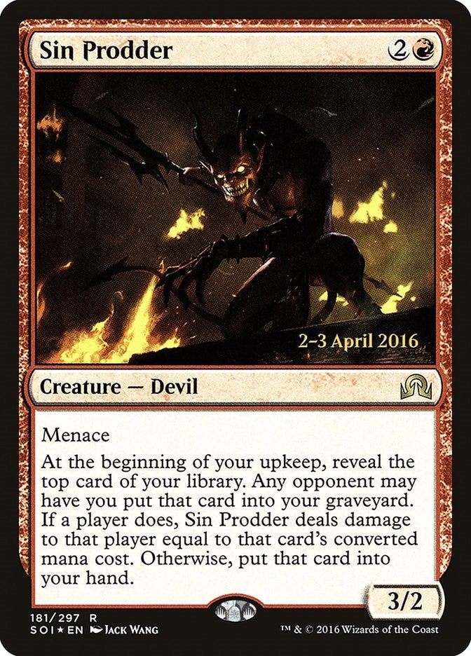 Image for Sin Prodder (181) [Prerelease Cards] - Magic: The Gathering