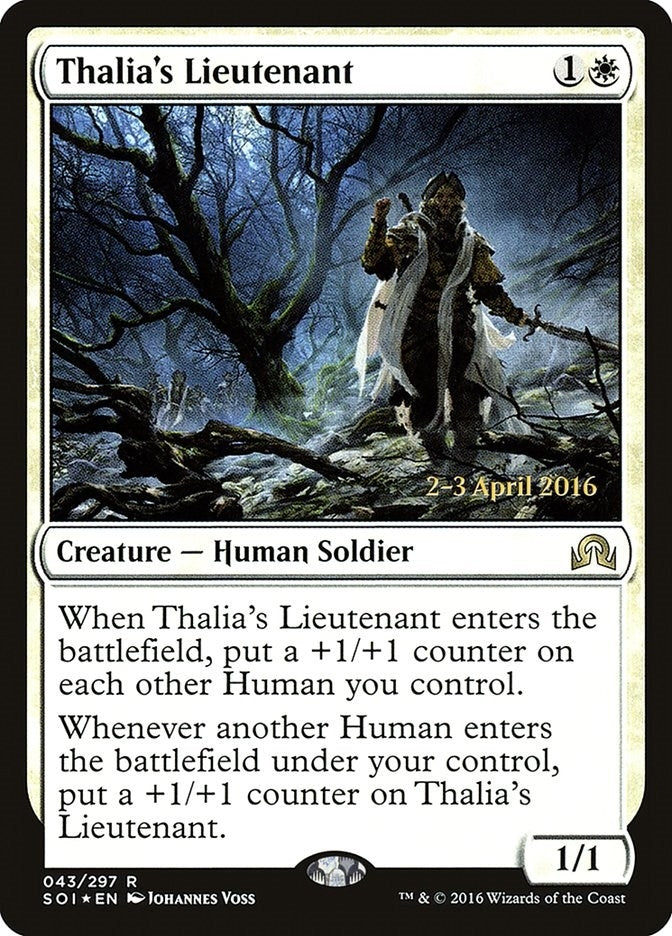 Image for Thalia's Lieutenant (43) [Prerelease Cards] - Magic: The Gathering