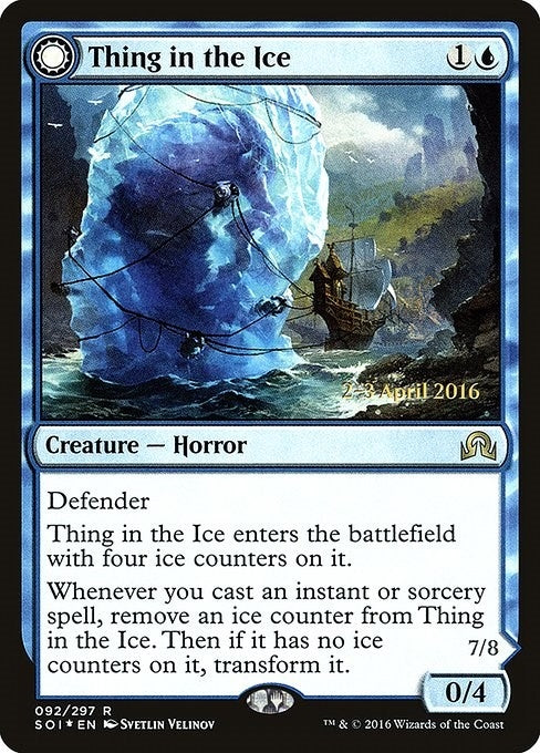 Image for Thing in the Ice (92) [Prerelease Cards] - Magic: The Gathering