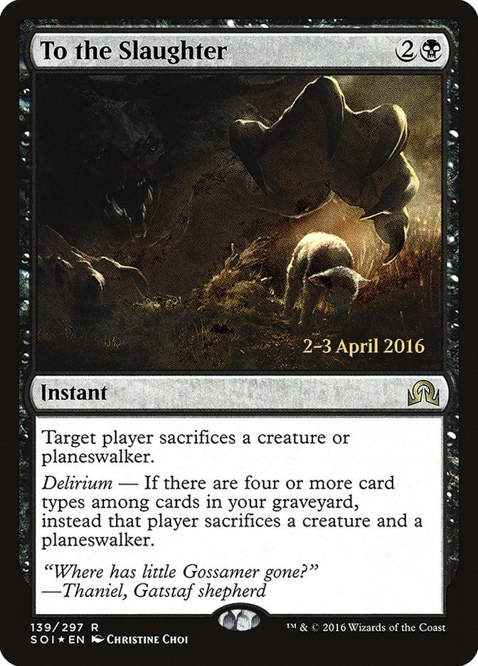 Image for To the Slaughter (139) [Prerelease Cards] - Magic: The Gathering