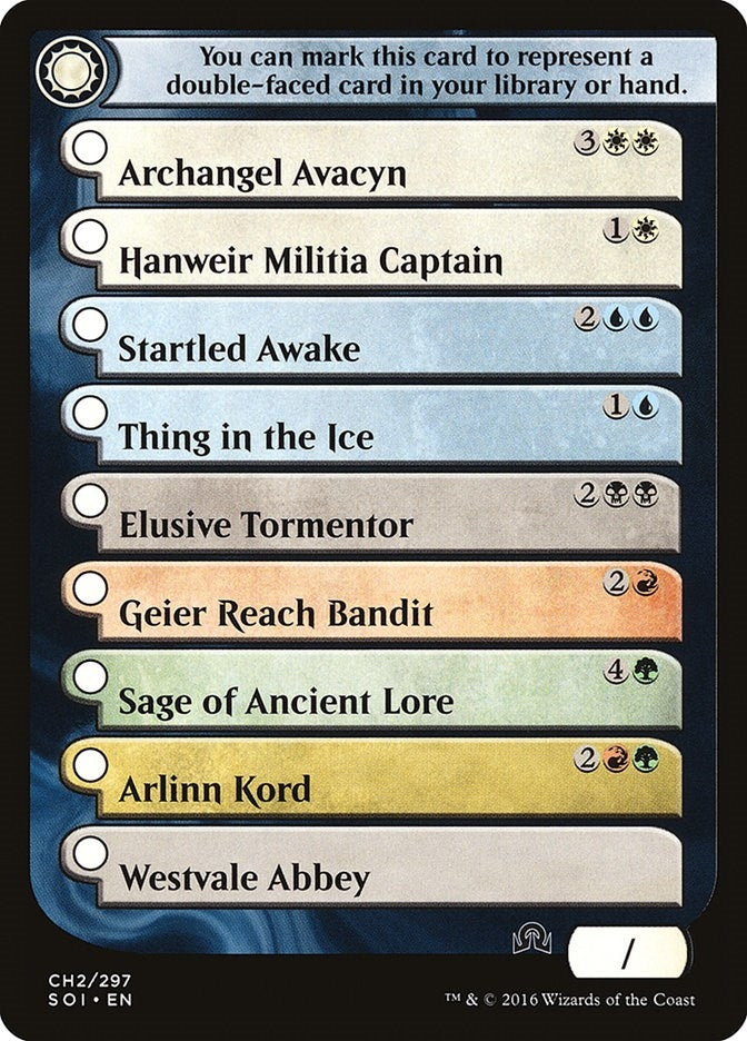 Image for Checklist Card - (CH2) Shadows over Innistrad (CH2) [Shadows over Innistrad] - Magic: The Gathering