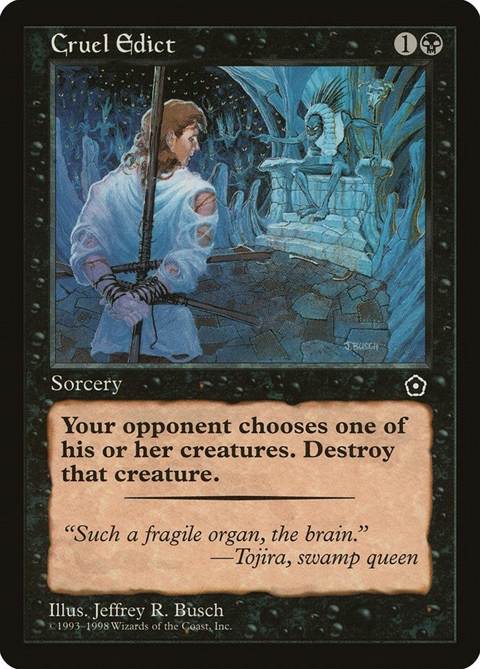 Image for Cruel Edict [Portal Second Age] - Magic: The Gathering