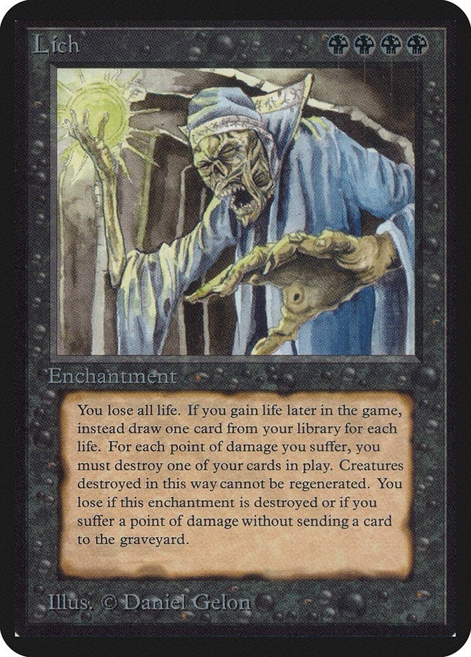 Image for Lich [Alpha Edition] - Magic: The Gathering