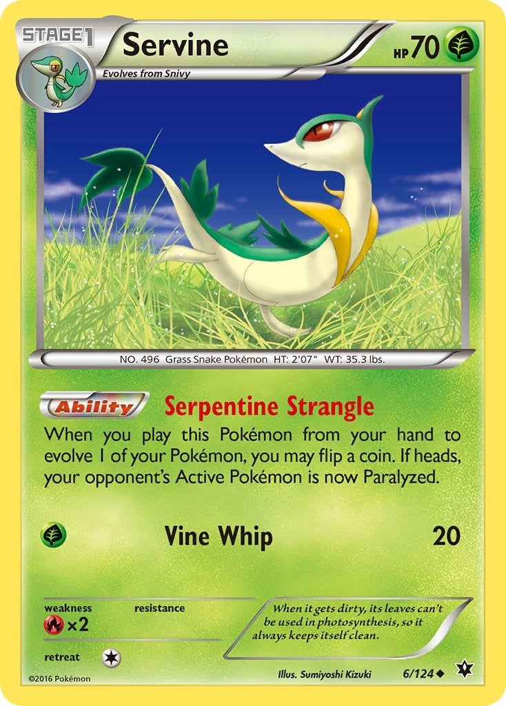 Image for Servine (6/124) [XY - Fates Collide] - Pokemon