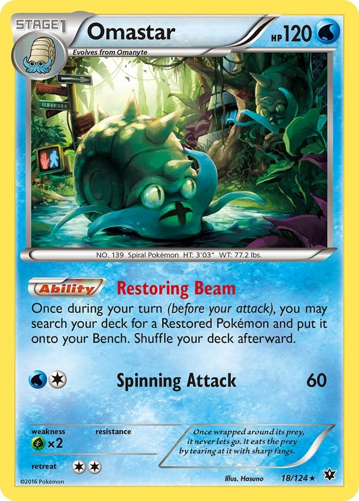 Image for Omastar (18/124) [XY - Fates Collide] - Pokemon