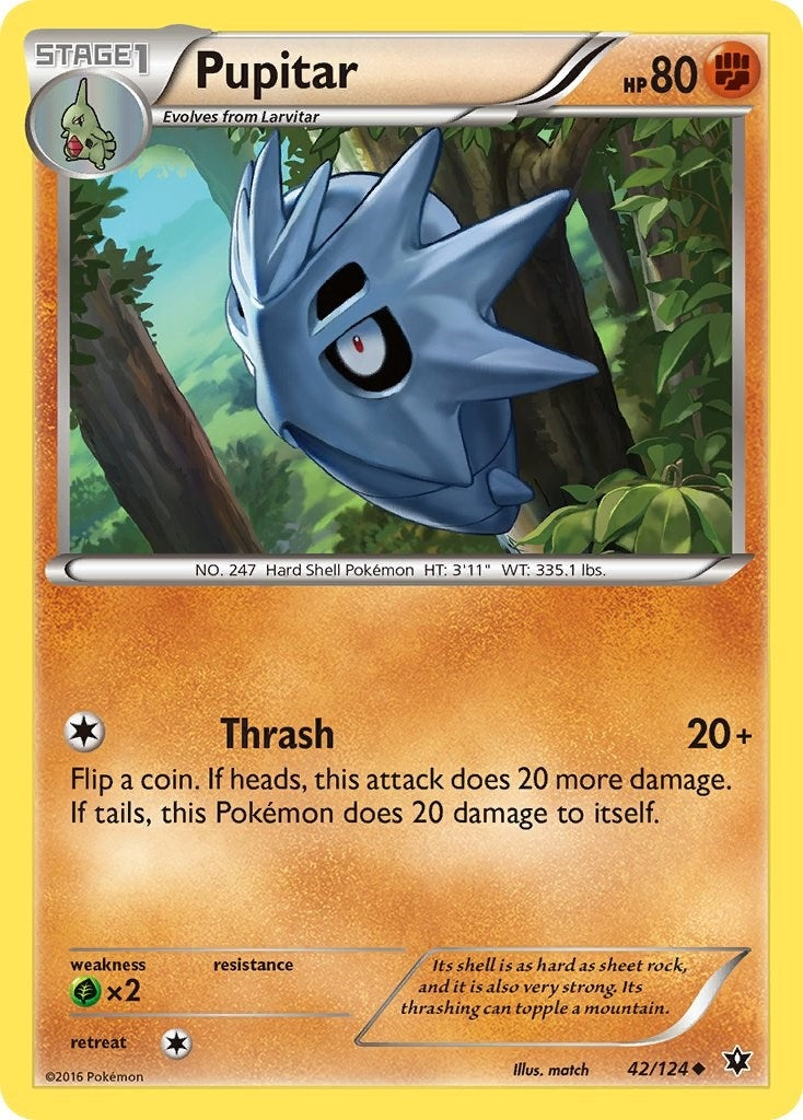Image for Pupitar (42/124) [XY - Fates Collide] - Pokemon
