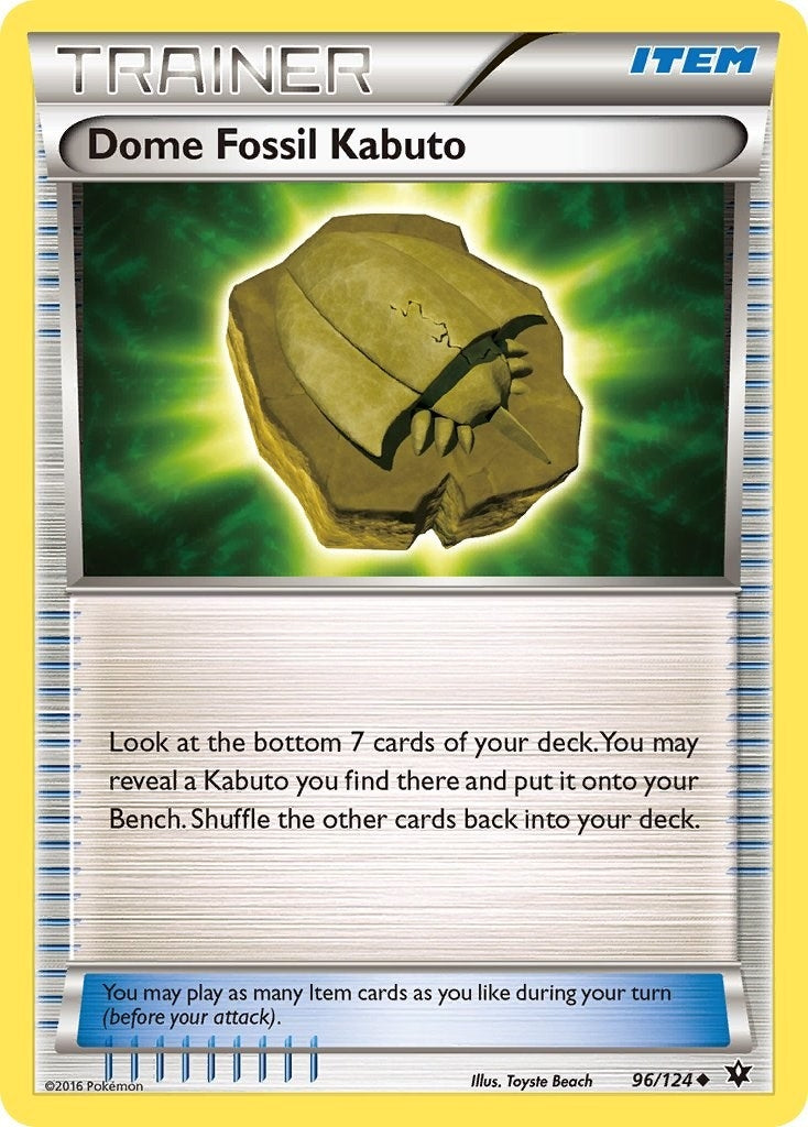 Image for Dome Fossil Kabuto (96/124) [XY - Fates Collide] - Pokemon