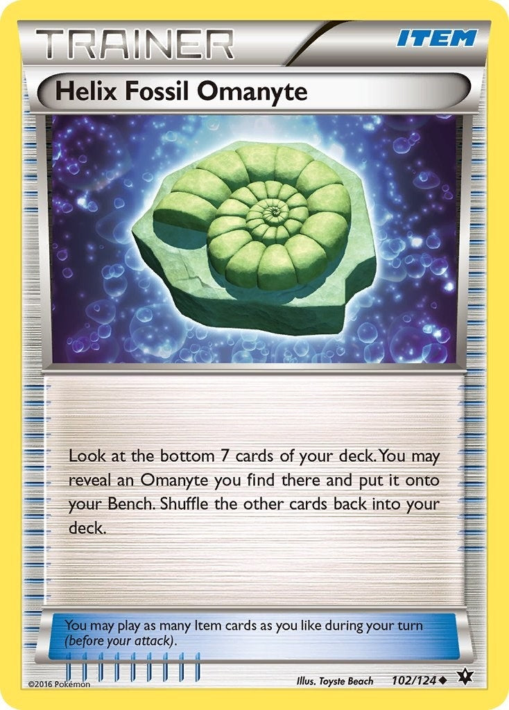 Image for Helix Fossil Omanyte (102/124) [XY - Fates Collide] - Pokemon