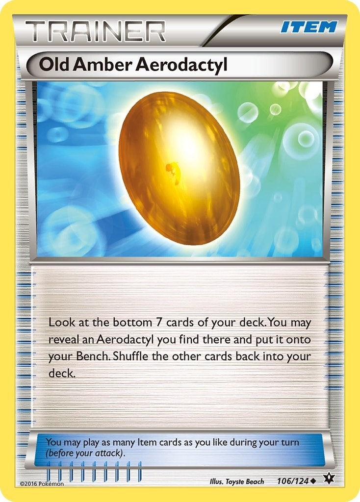 Image for Old Amber Aerodactyl (106/124) [XY - Fates Collide] - Pokemon