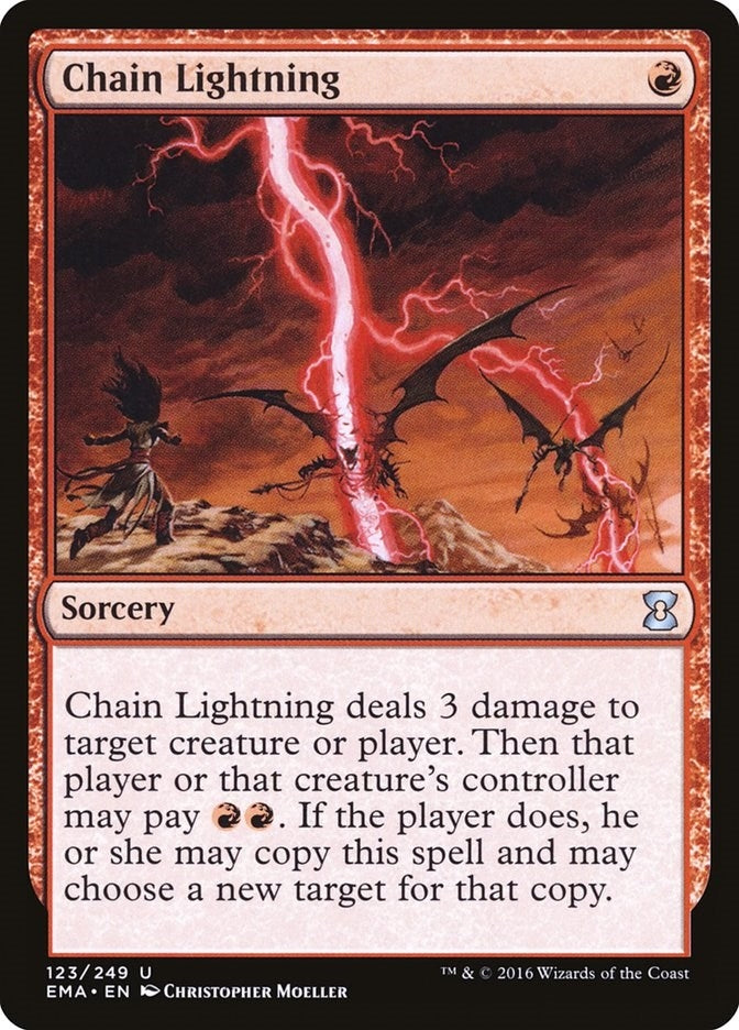 Image for Chain Lightning (123) [Eternal Masters] - Magic: The Gathering
