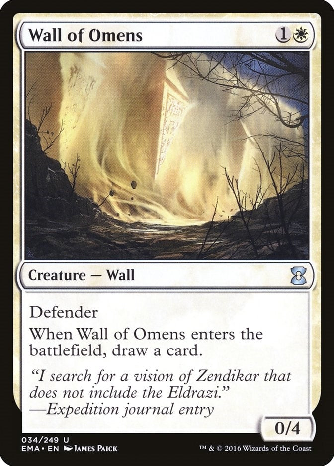 Image for Wall of Omens (34) [Eternal Masters] - Magic: The Gathering