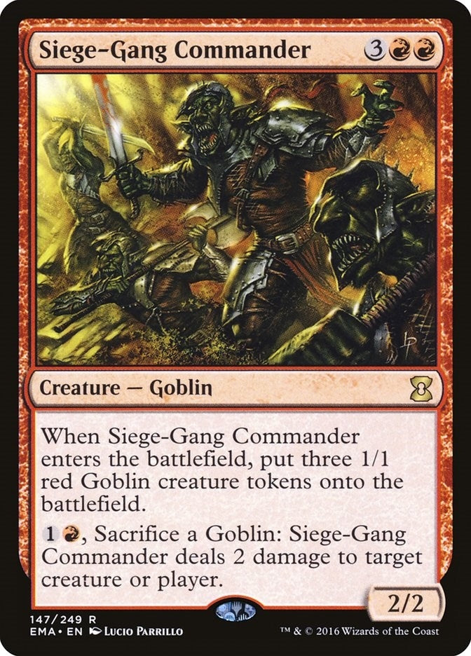 Image for Siege-Gang Commander (147) [Eternal Masters] - Magic: The Gathering