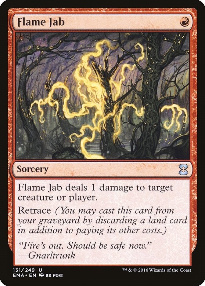 Image for Flame Jab (131) [Eternal Masters] - Magic: The Gathering