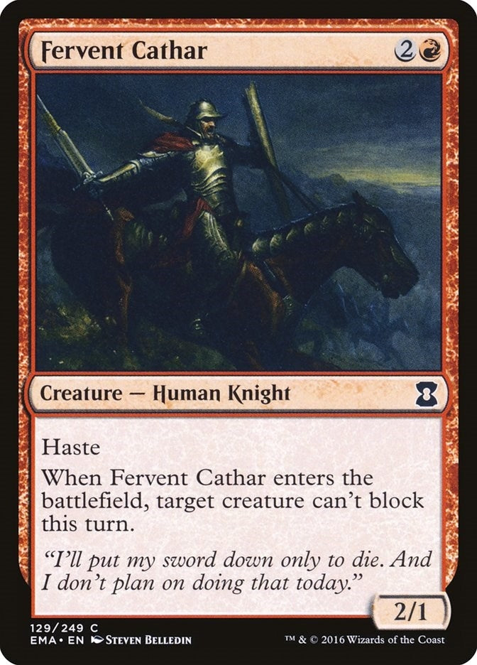 Image for Fervent Cathar (129) [Eternal Masters] - Magic: The Gathering