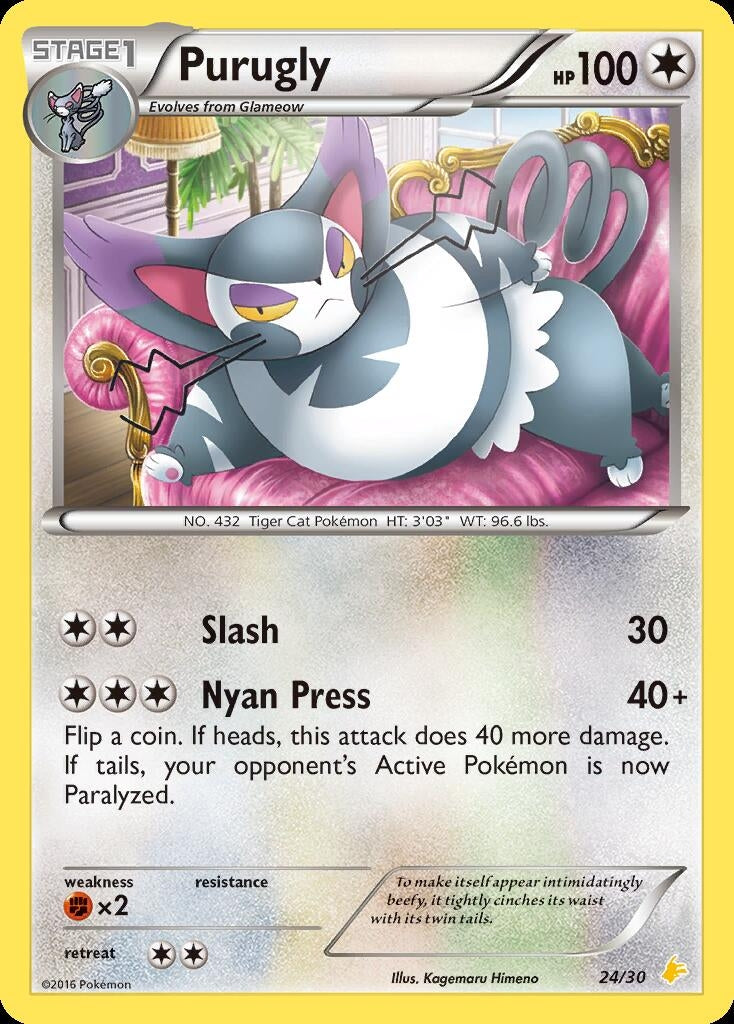 Image for Purugly (24) (24/30) [XY Trainer Kit: Pikachu Libre & Suicune] - Pokemon
