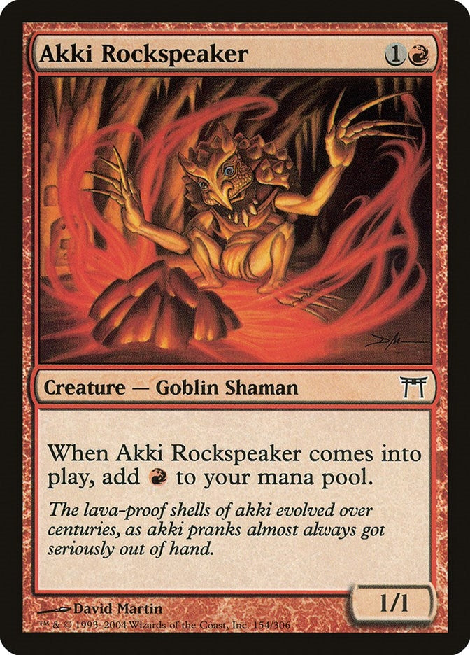 Image for Akki Rockspeaker (154) [Champions of Kamigawa] - Magic: The Gathering