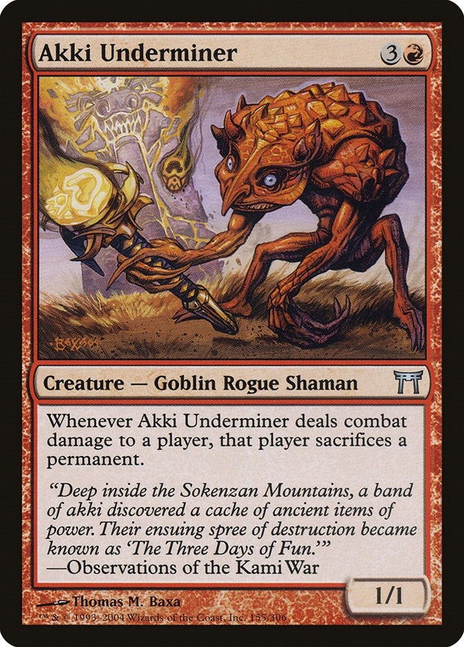 Image for Akki Underminer (155) [Champions of Kamigawa] - Magic: The Gathering