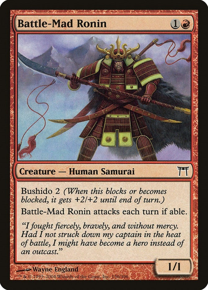 Image for Battle-Mad Ronin (156) [Champions of Kamigawa] - Magic: The Gathering