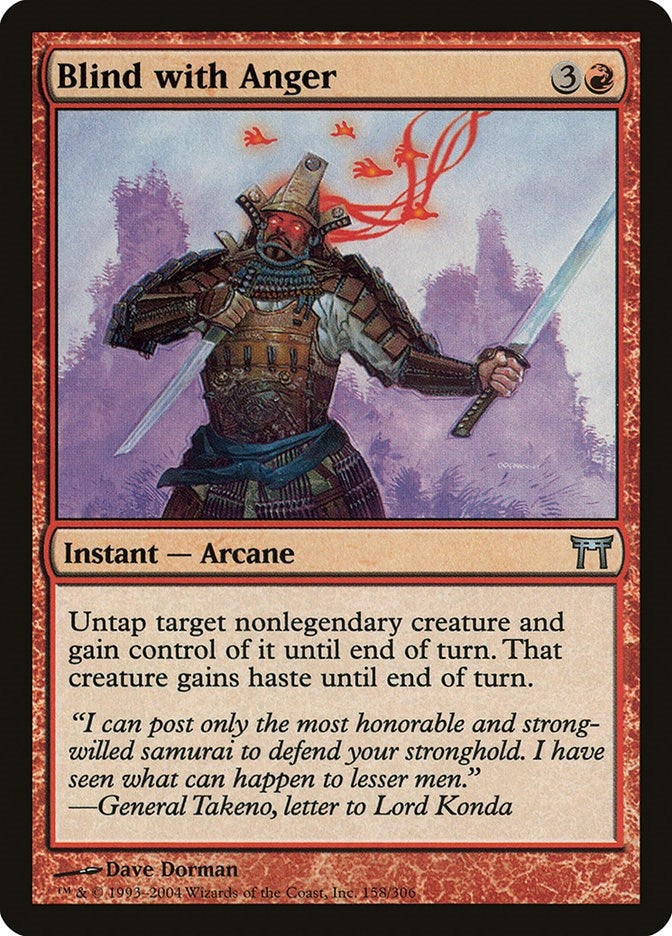 Image for Blind with Anger (158) [Champions of Kamigawa] - Magic: The Gathering